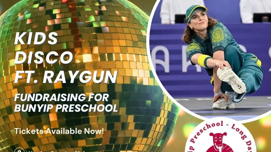 Fundraiser for Bunyip Preschool featuring Olympian Raygun