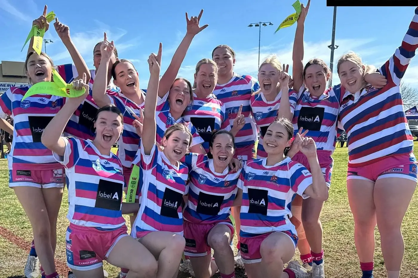 There was cause for celebration on Sunday with the Cherryettes taking the win over South City Bulls. PHOTO: Young Cherrypickers RLFC.