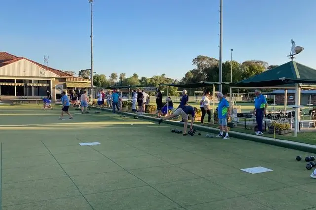 Players in the Guy Pickering Charity Challenge last week at the Young Sporties Bowling Club.