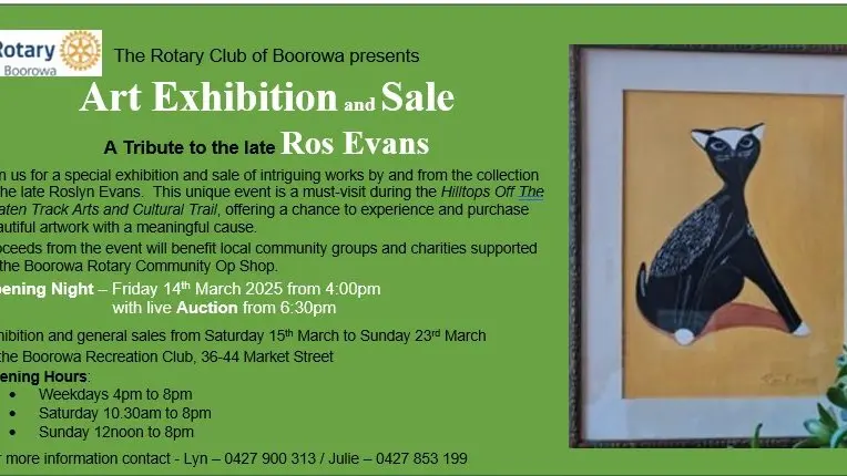 Opening of the Boorowa Rotary art exhibition and auction