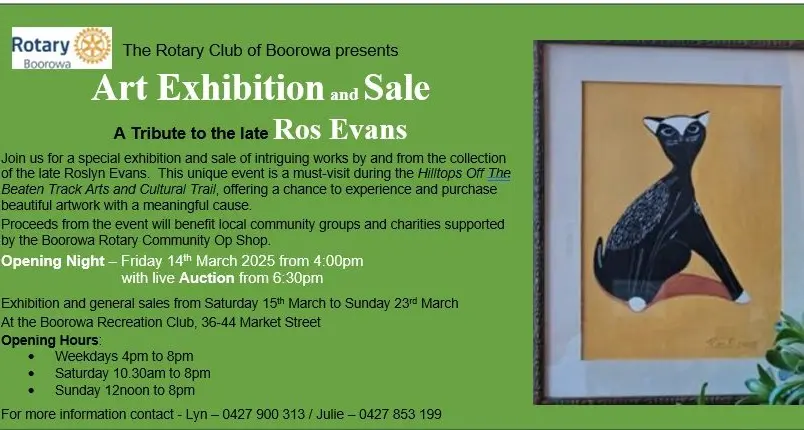 Opening of the Boorowa Rotary art exhibition and auction
