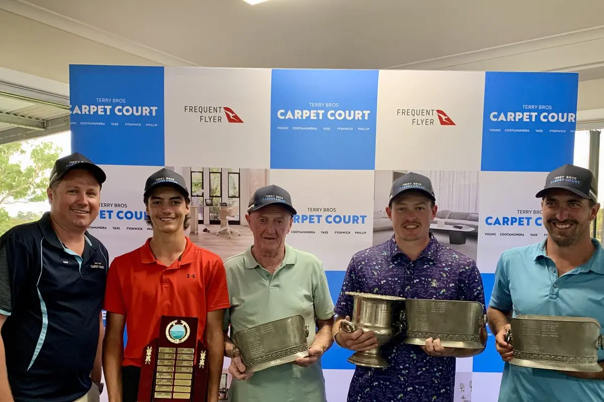 Ryan Terry with Levi French, Robert Norton, Nick Bush and Sam Langford.
