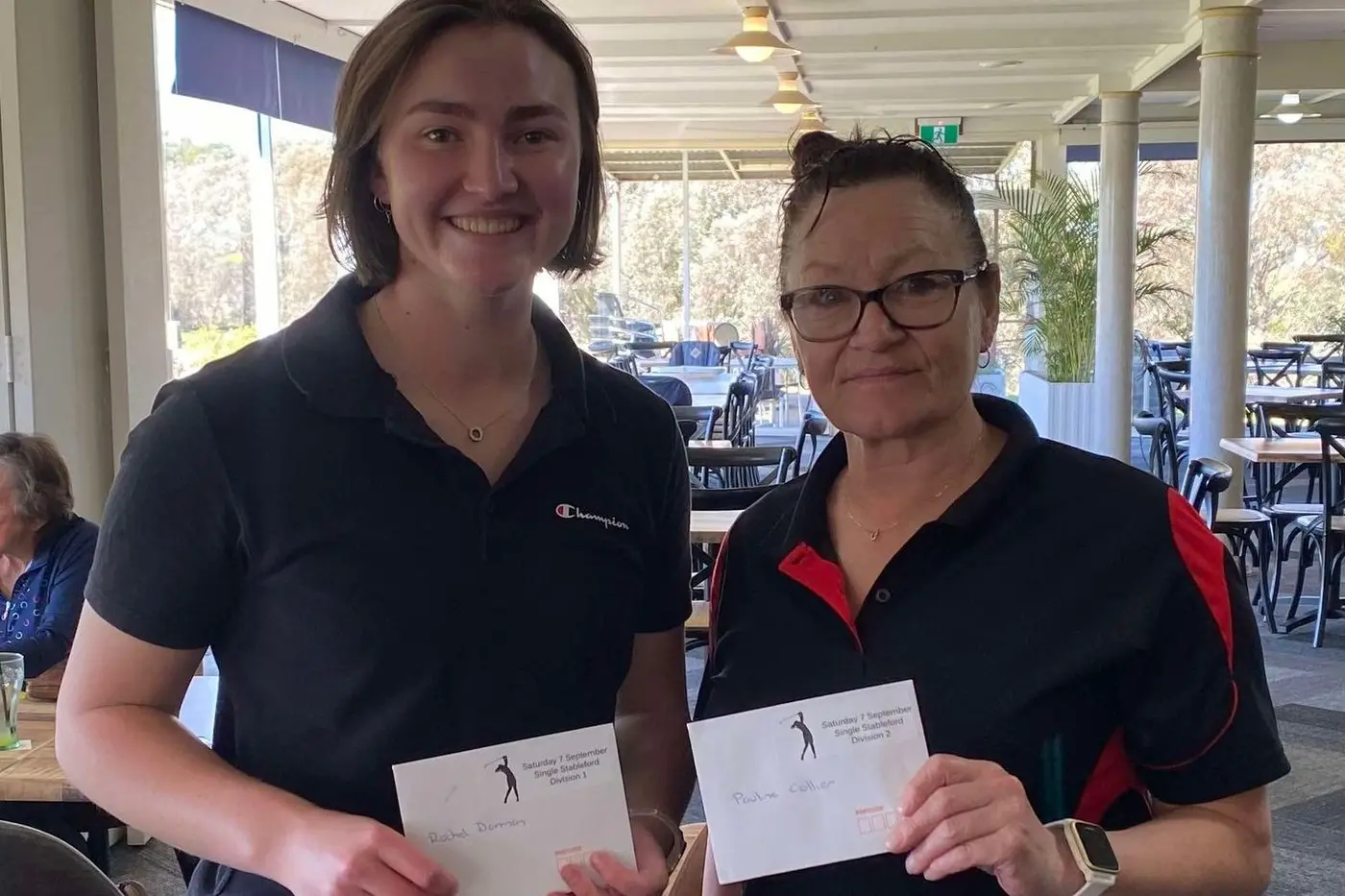 SATURDAY WINNERS: Rachel Dorman on 39 points and Pauline Collier on 36 points. Photo: Supplied.