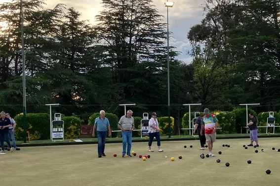 <p>Guy Pickering Challenge bowlers on the green at the Young Bowling Club. PHOTO: Supplied</p>\\n