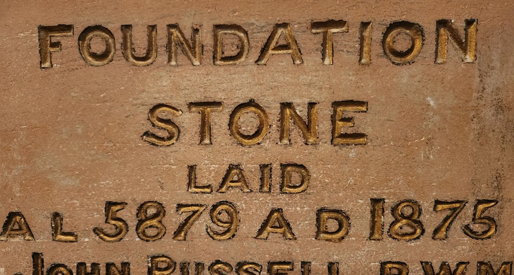 Masonic Lodge re-enact laying the foundation stone