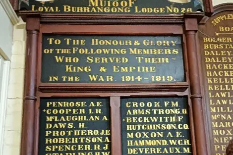 <p>The very special honour roll. PHOTO: Young Historical Society</p>\\n