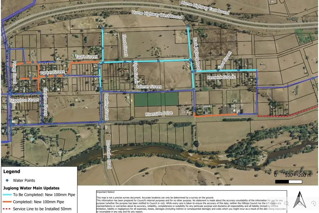 Update on Jugiong water mains replacement program