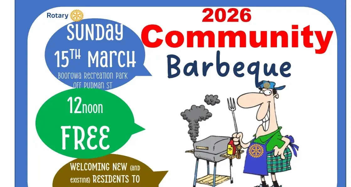 Boorowa Rotary to hold a welcome barbecue