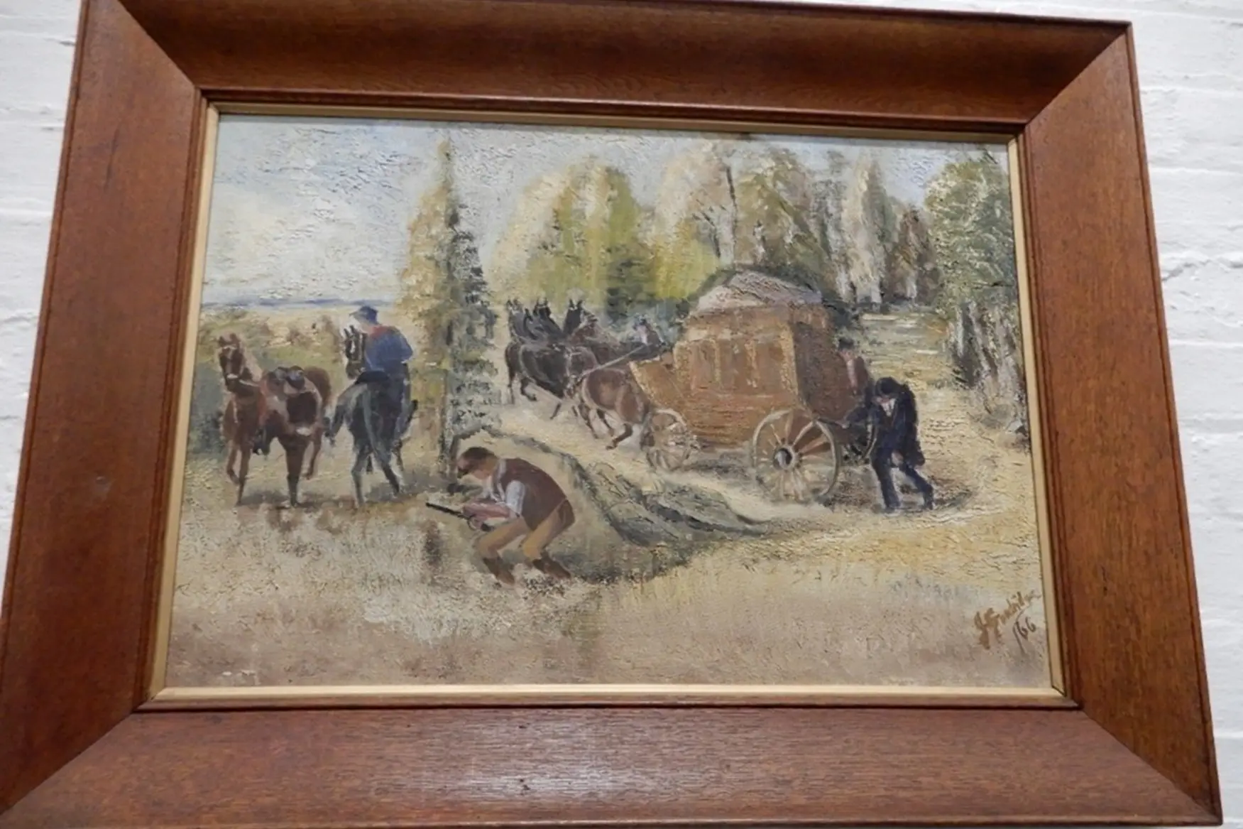 <p>Jean Goodridge\\u2019s painting, \\u2018The Shooting of Grenfell\\u2019, was used for the cover of a book, Frank Clune\\u2019s \\u2018Wild Colonial Boys\\u2019.</p>\\n