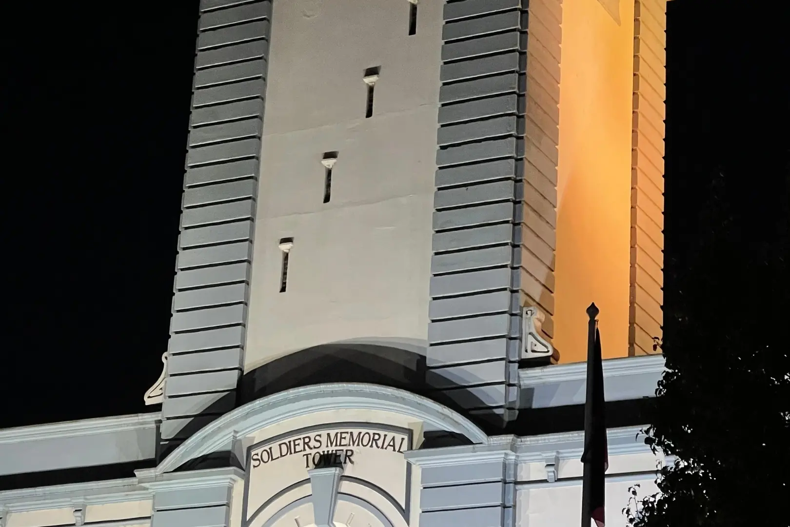 <p>The Young Town Hall War Memorial at ANZAC Day dawn service.</p>\\n