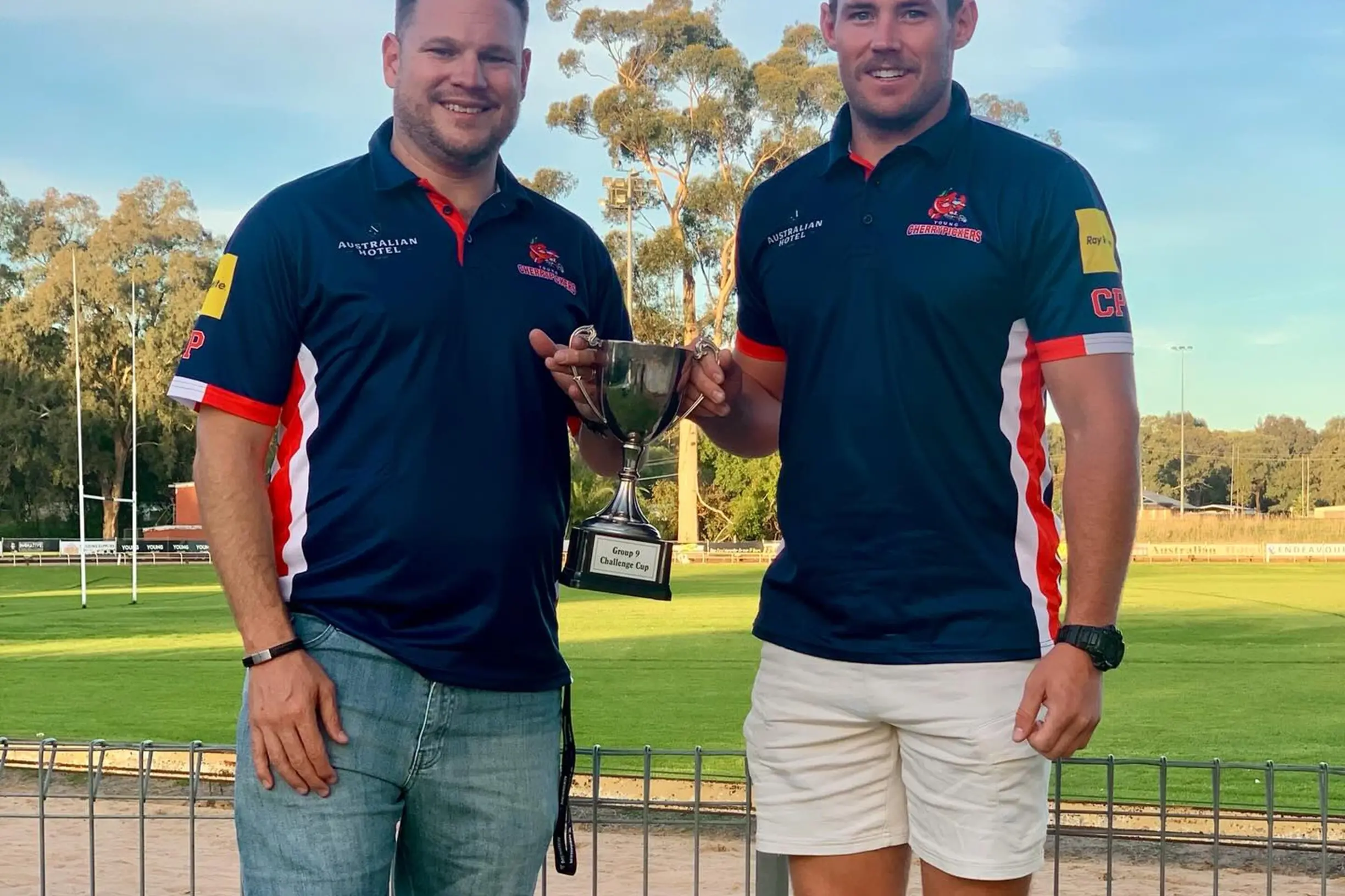<p>Co- coaches Dan and Jayke were thrilled to hold on to Round One\\u2019s Ray White Challenge Cup after defeating  South City. PHOTOS: Young Cherrypickers Facebook</p>\\n