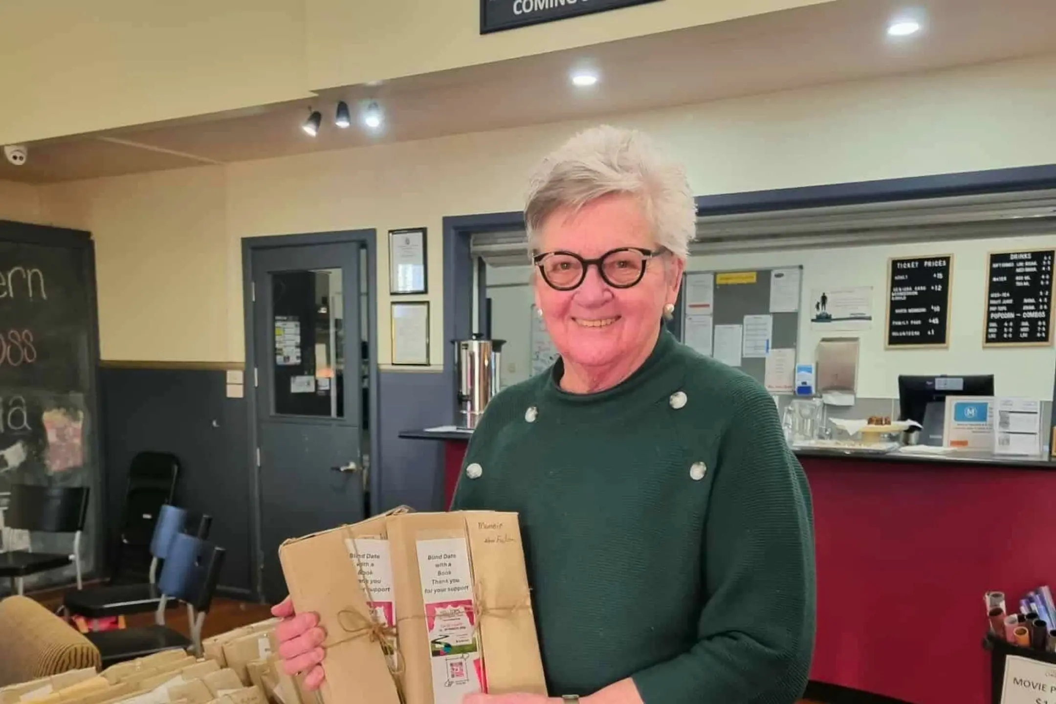 <p>Hilltops Arts Inc president Chris Burnett with last year\\u2019s popular \\u201CBlind Date with a Book\\u201D fundraiser at the Southern Cross Cinema and Arts Complex, one of the many creative community initiatives supporting the Hilltops Off the Beaten Track Art & Cultural Trail.</p>\\n