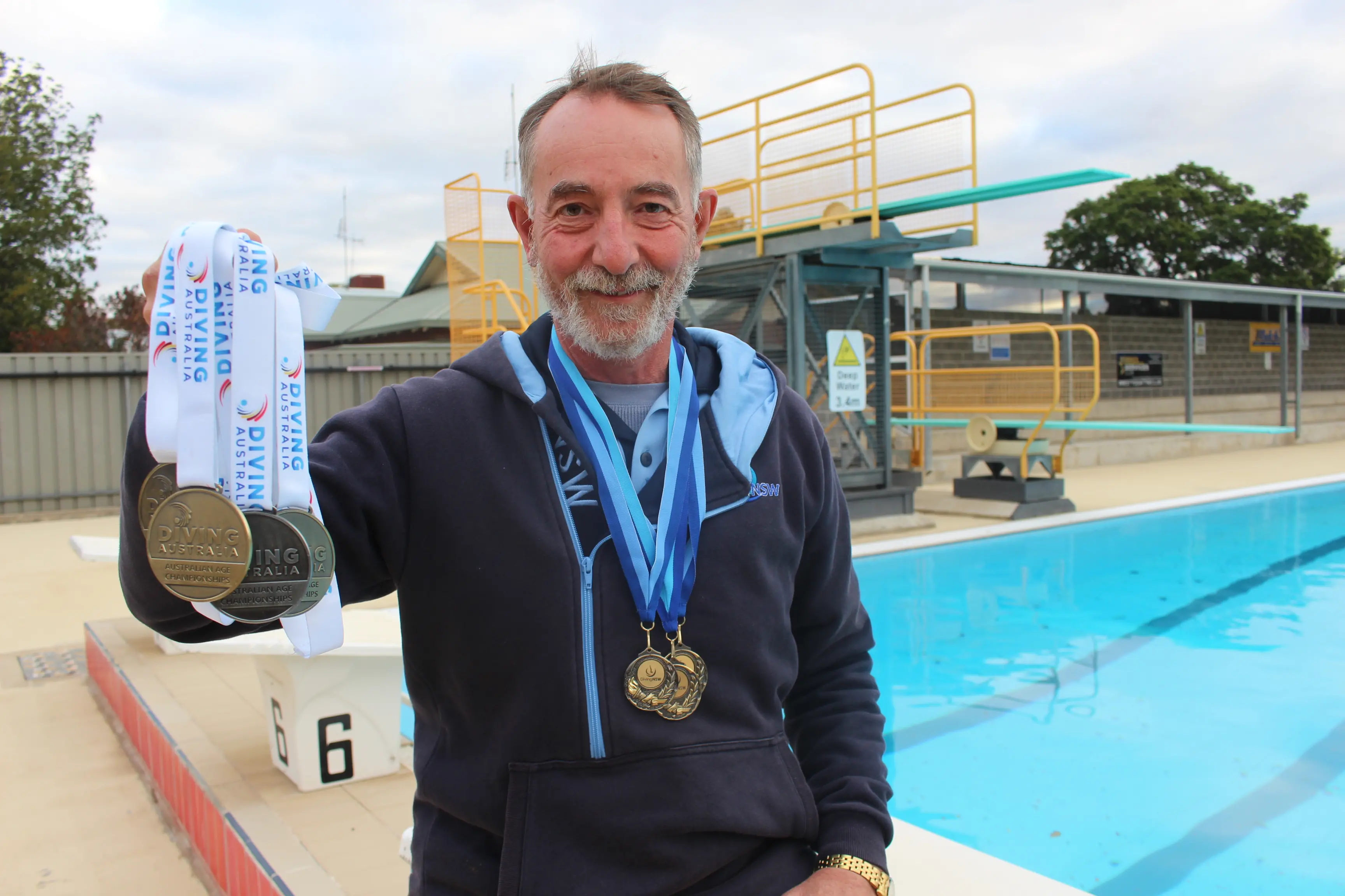 <p>Australian and World Masters diving champion Richard Clement has returned to Parkes after 35 years to rebuild the town\\u2019s once-thriving diving club. PHOTO: Christine Little</p>\\n