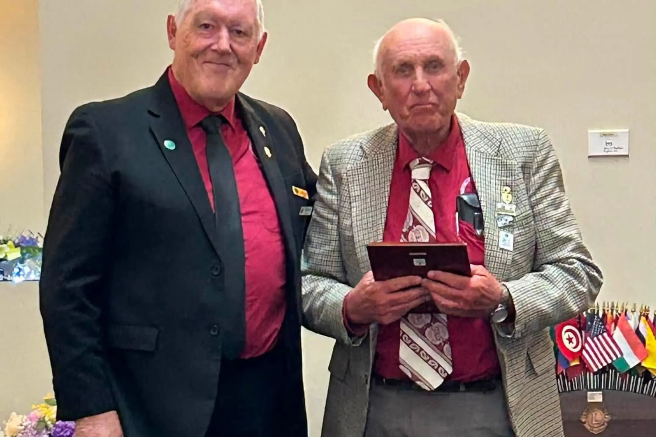 <p>Lion of the Year award presented by President David Tame to Lion David Hughes </p>\\n