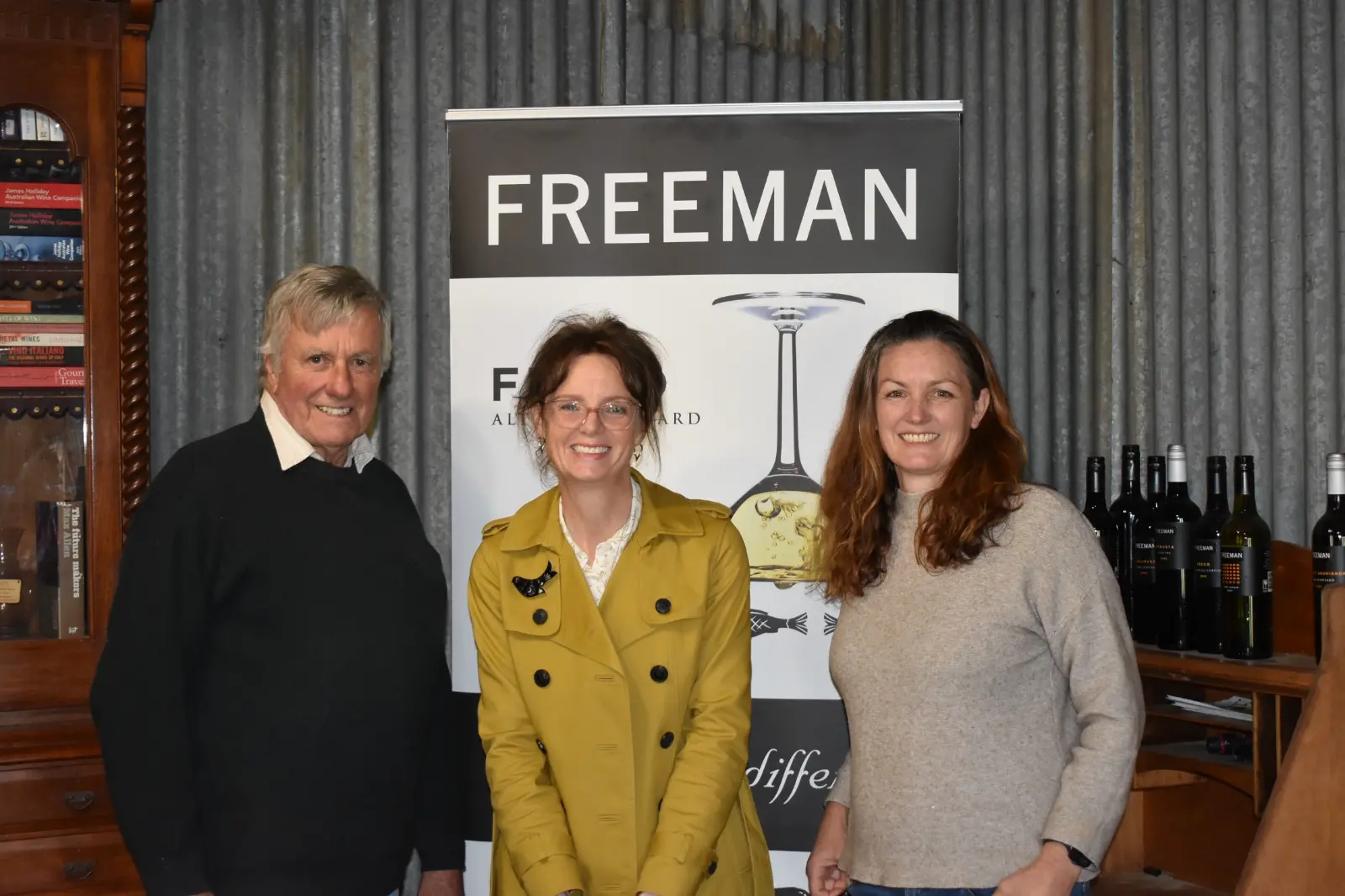 <p>Dr Brian Freeman, Steph Cooke MP and Marcelle Freeman welcome a NSW Government investment for Freeman Vineyards to establish the state\\u2019s first dealcoholisation facility. PHOTO: Supplied</p>\\n