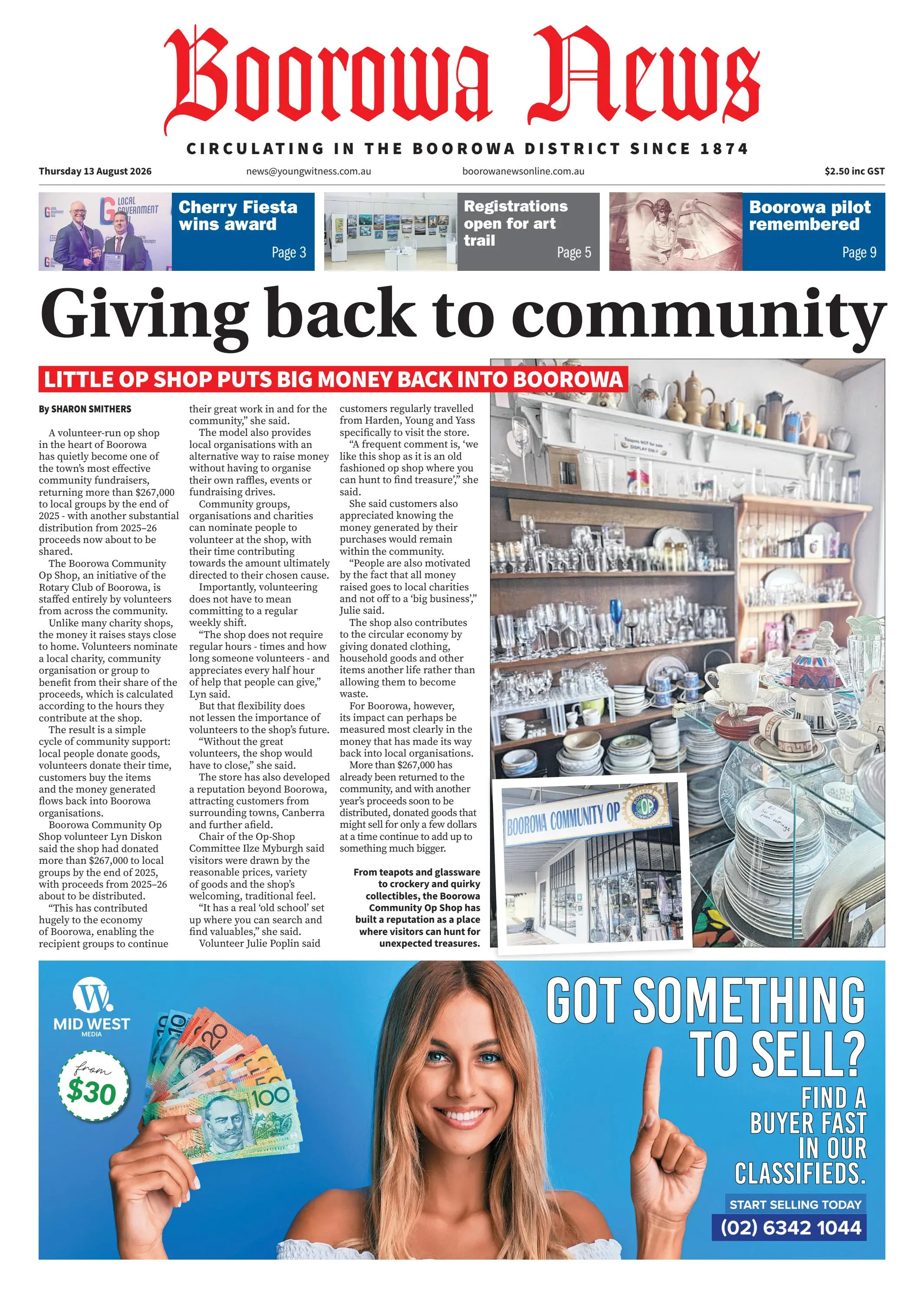Boorowa News, Thursday, August 13, 2026