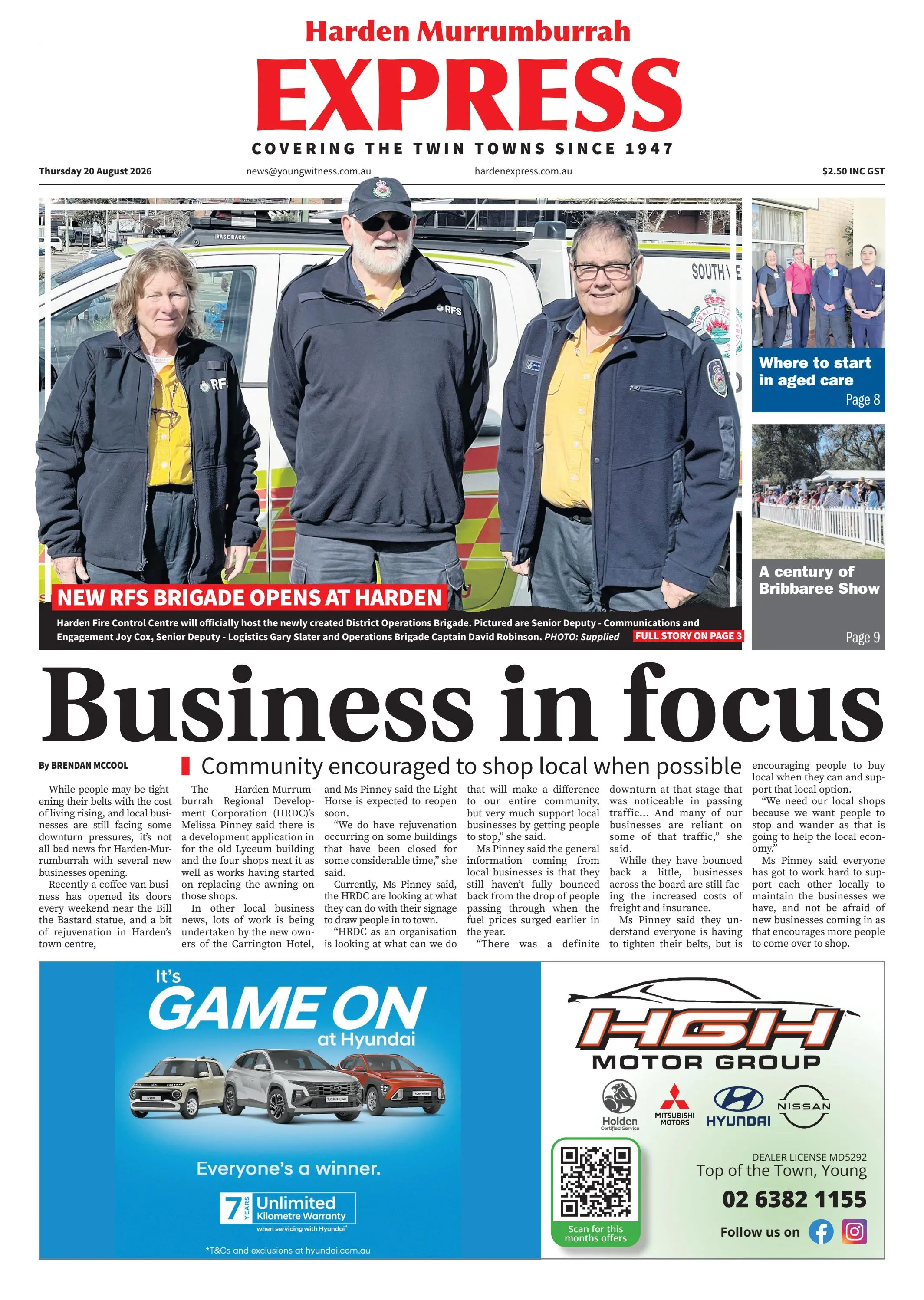 Harden Murrumburrah Express, Thursday, August 20, 2026