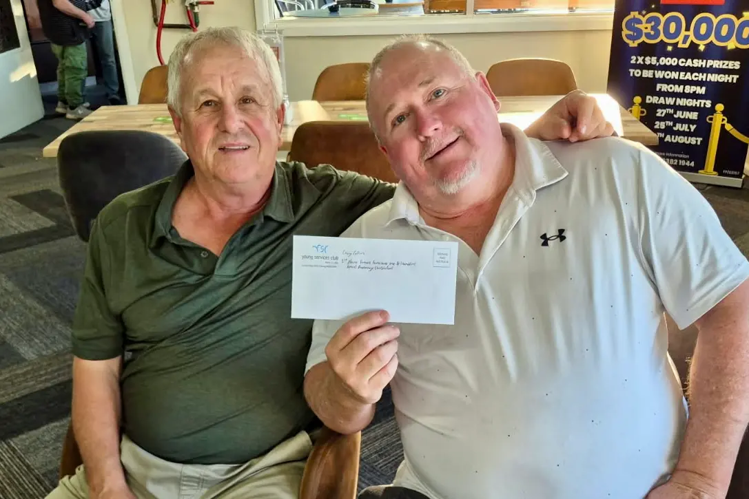 <p>NTP winner Ian Tierney with Turners Furniture One & Hamblin\\u2019s Pharmacy stableford event winner Craig Collins. PHOTO: Supplied</p>\\n