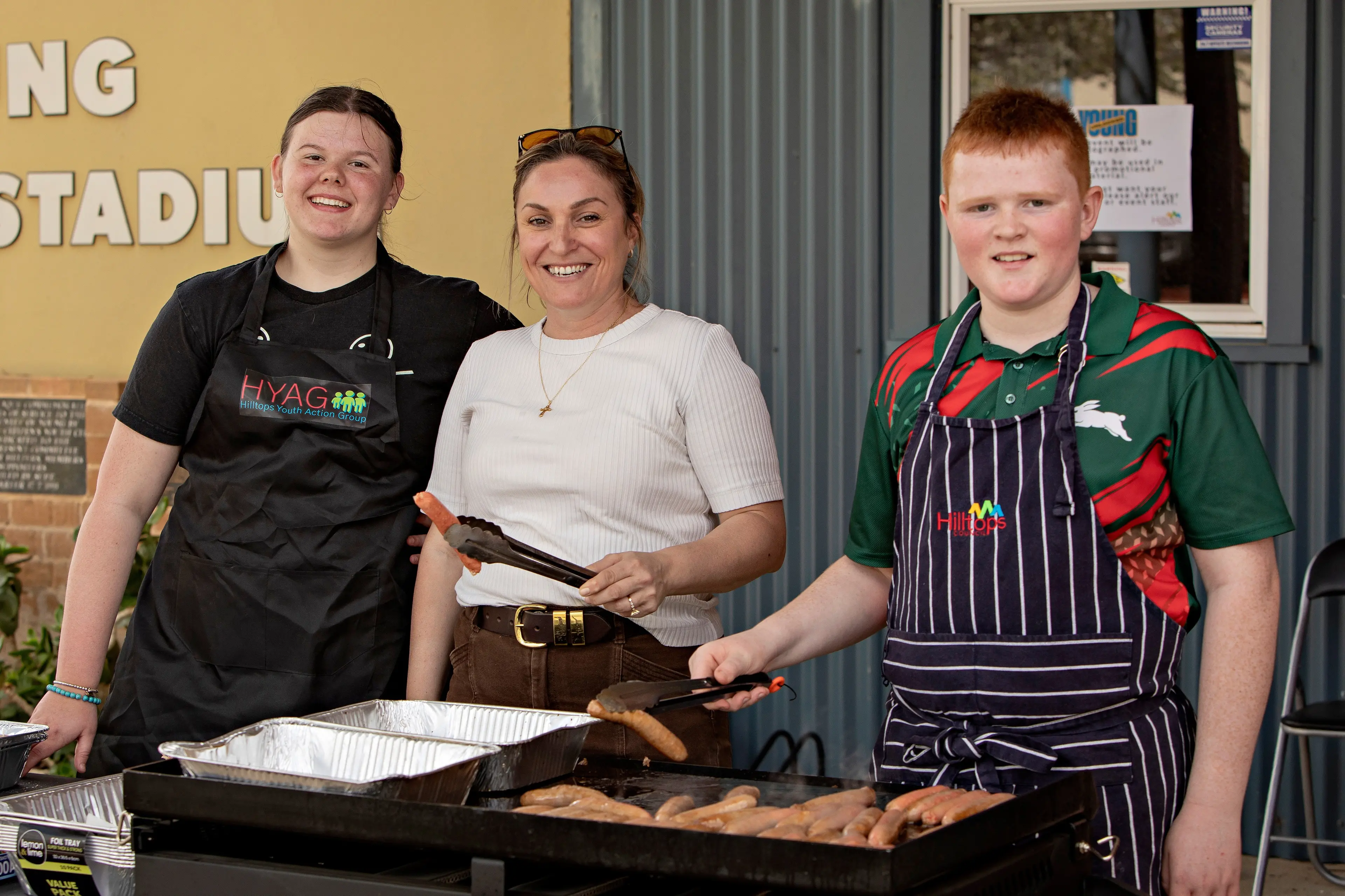 <p>Harrison \\'Buddy\\' Dare at Young Unlocked with Jess Banwell and Hilltops youth officer Georgia Thomaidis. PHOTOS: Supplied</p>\\n