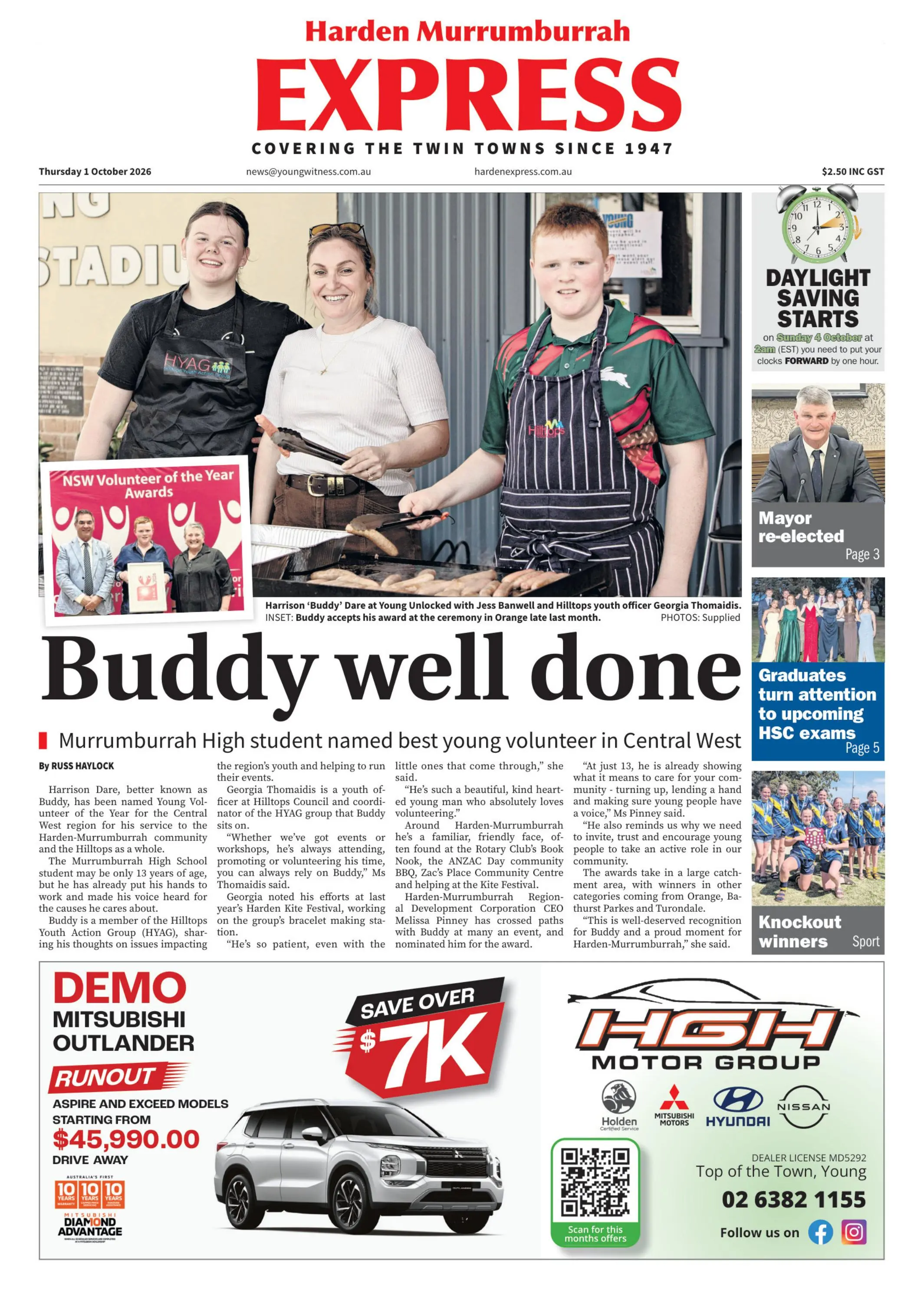 Harden Murrumburrah Express, Thursday, 1 October, 2026