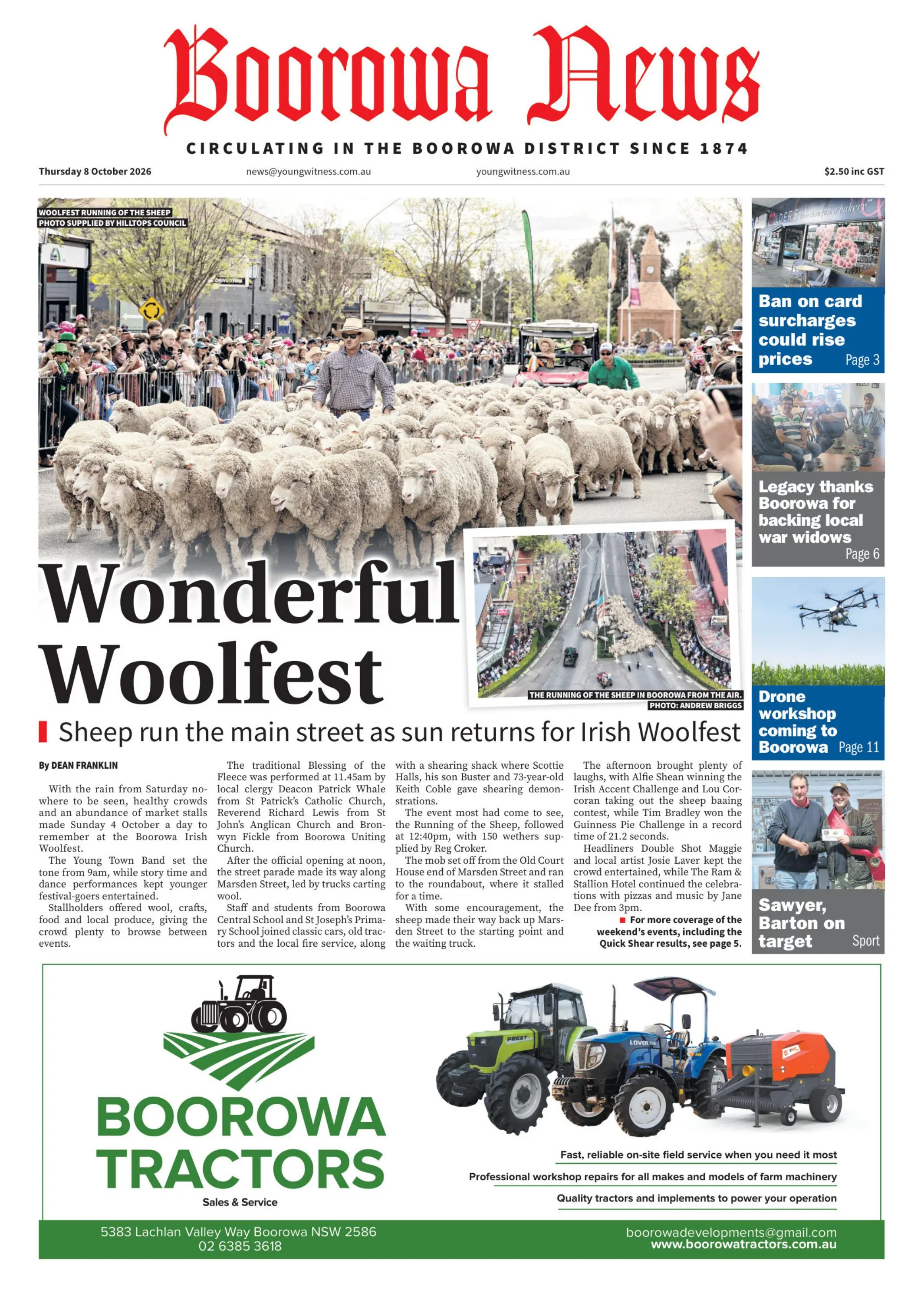Boorowa News, Thursday, 8 October, 2026