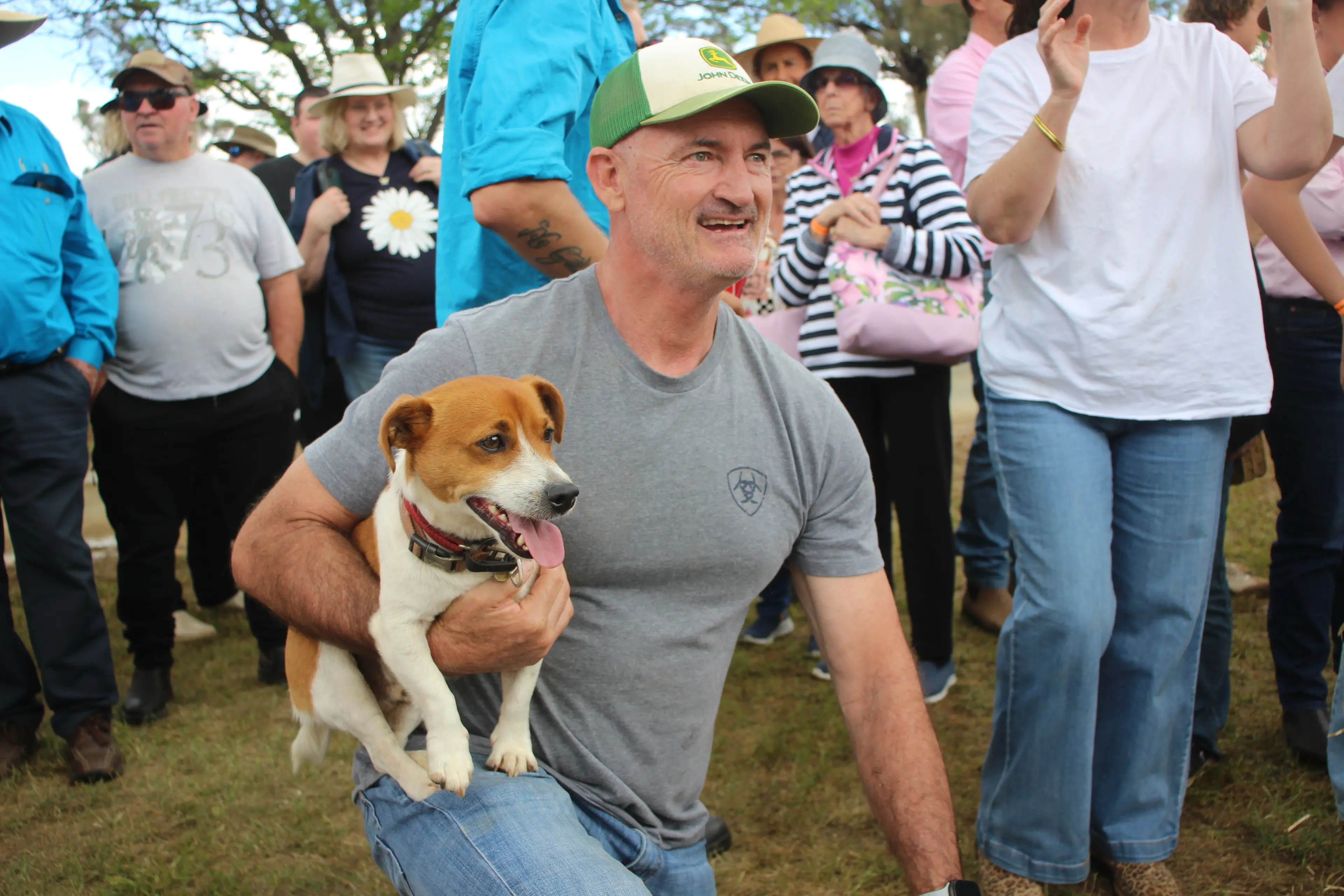 <p>Jamie and his prize pooch enjoyed the Russell Race. PHOTO: Russ Haylock</p>\\n