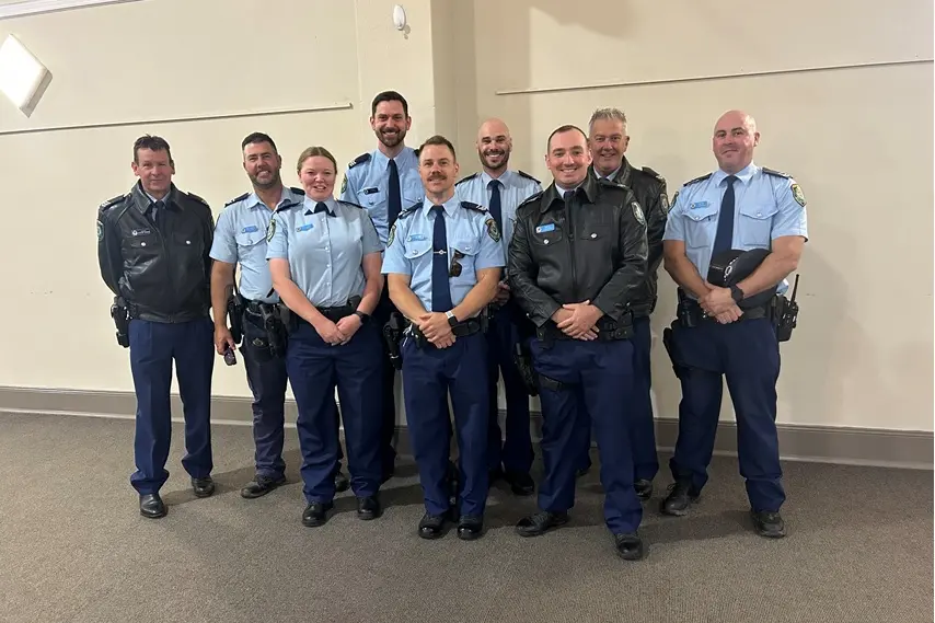 <p>Officers from Young and Grenfell travelled to Goulburn for the awards. PHOTO: Supplied</p>\\n