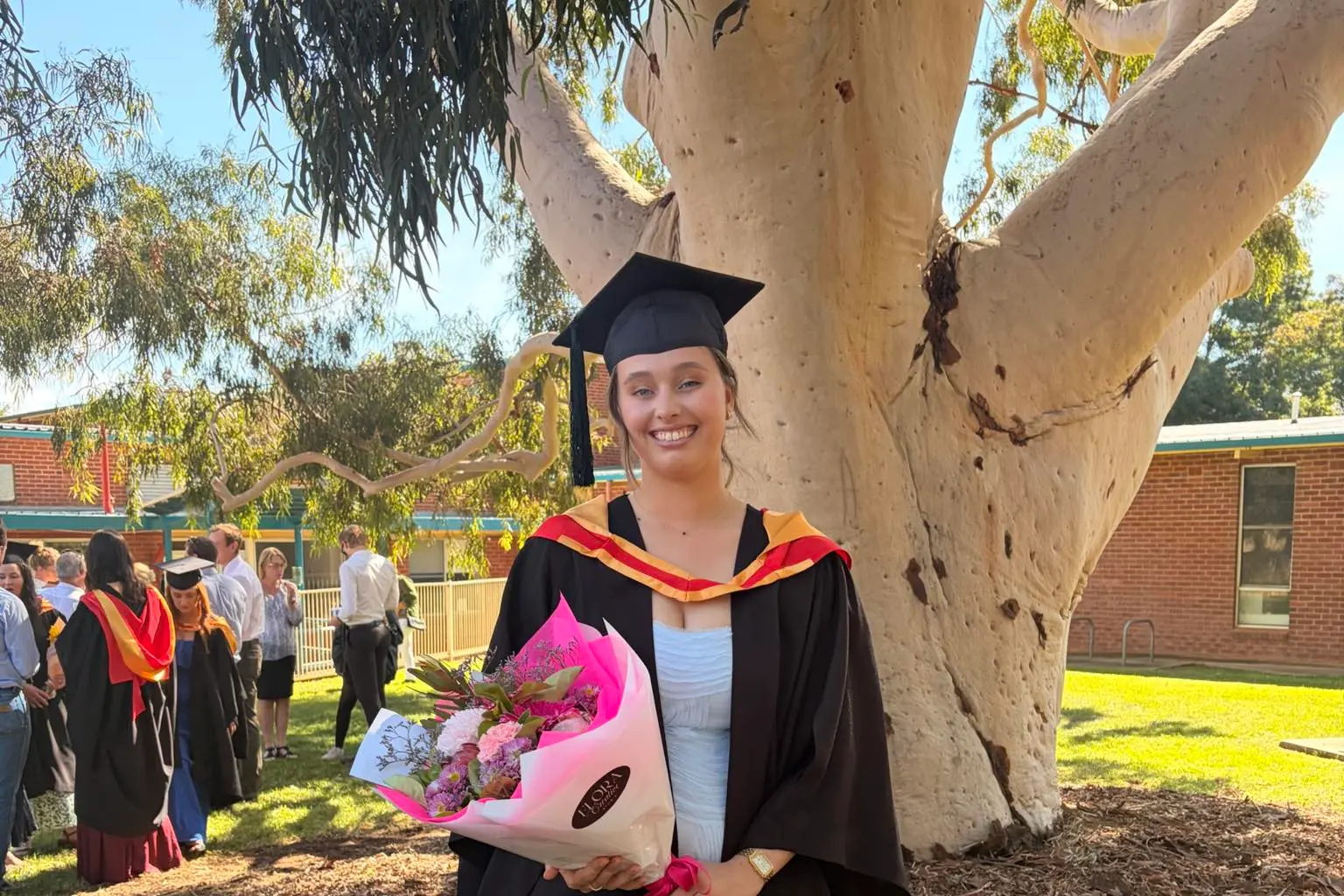 <p>CEF Young past recipient Maddie Noakes at her graduated from Charles Sturt University earlier this year. PHOTO: Supplied</p>\\n