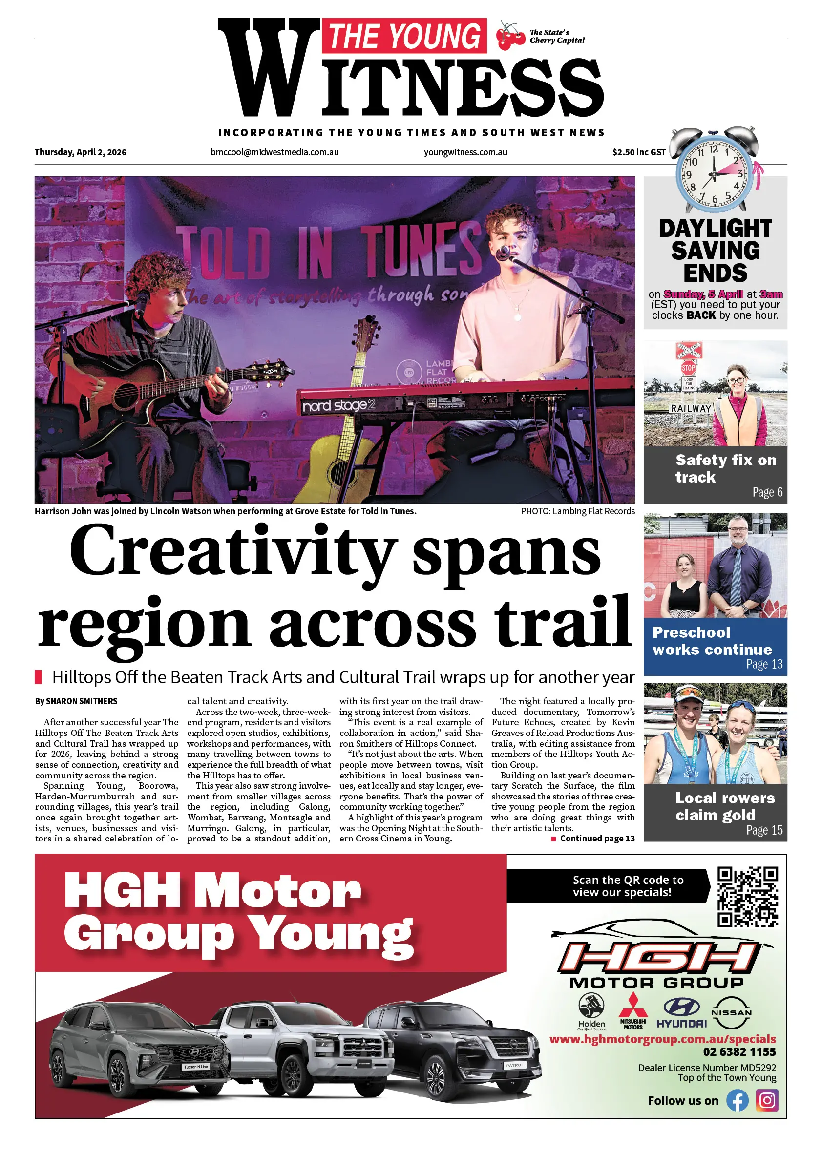 Young Witness, Thursday, April 2, 2026