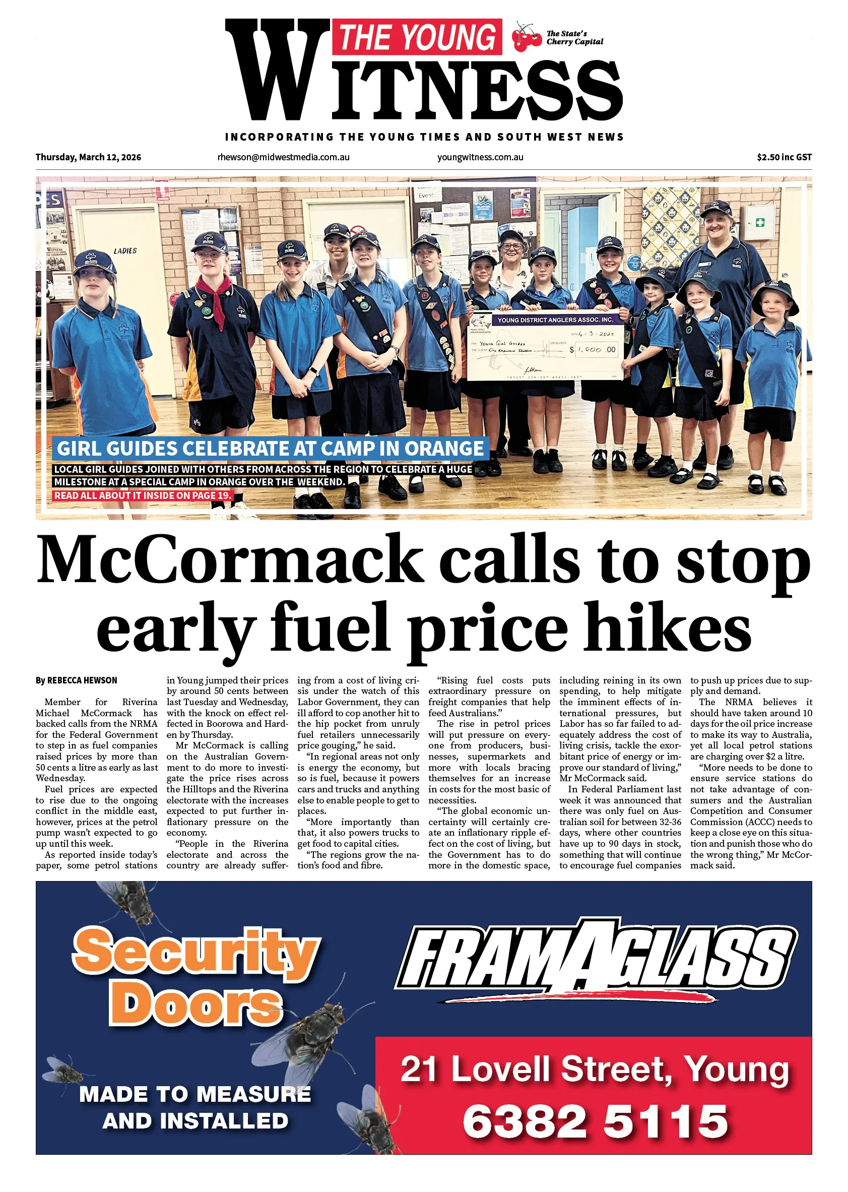 Young Witness, Thursday, March 12, 2026