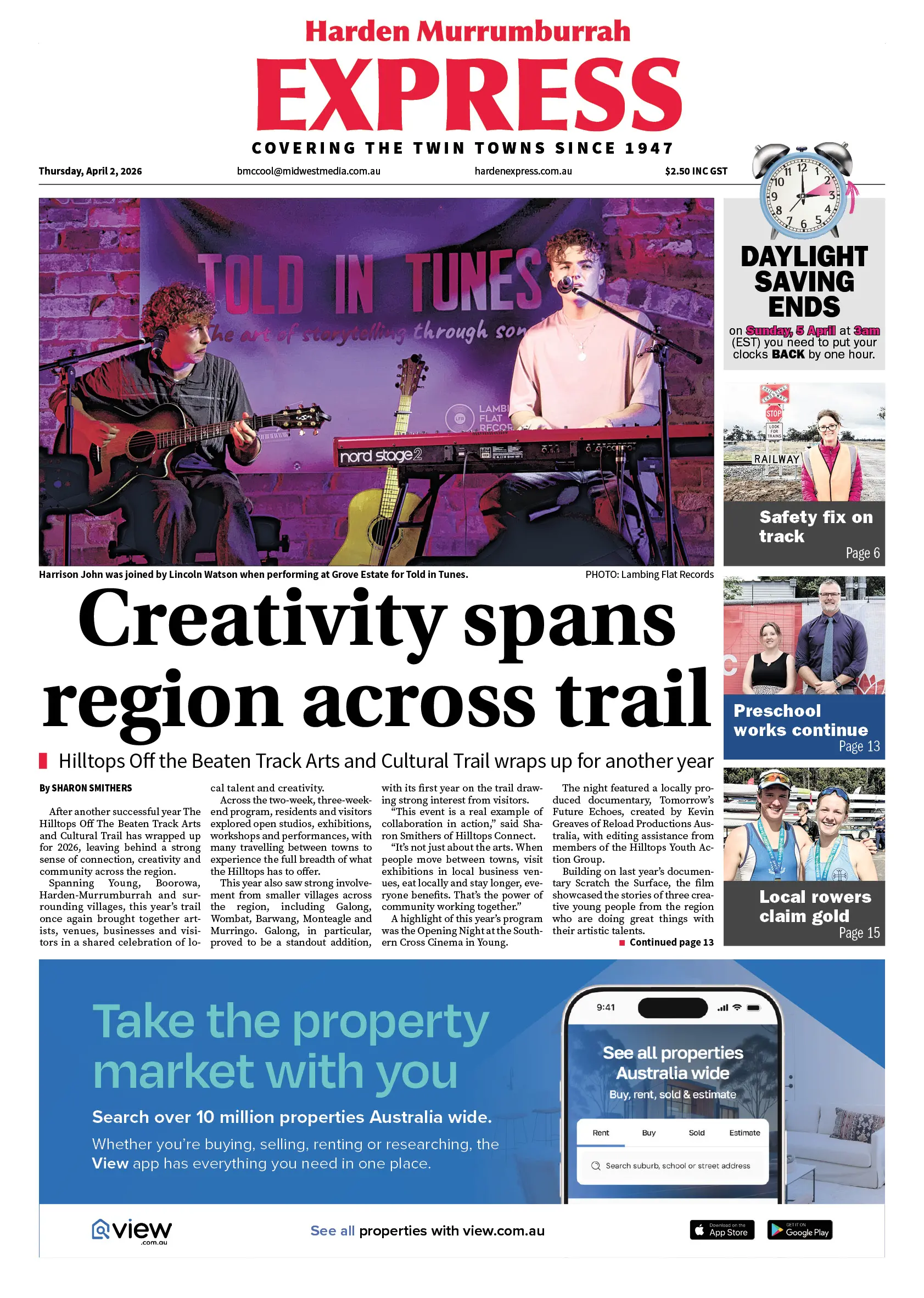 Harden Murrumburrah Express, Thursday, April 2, 2026