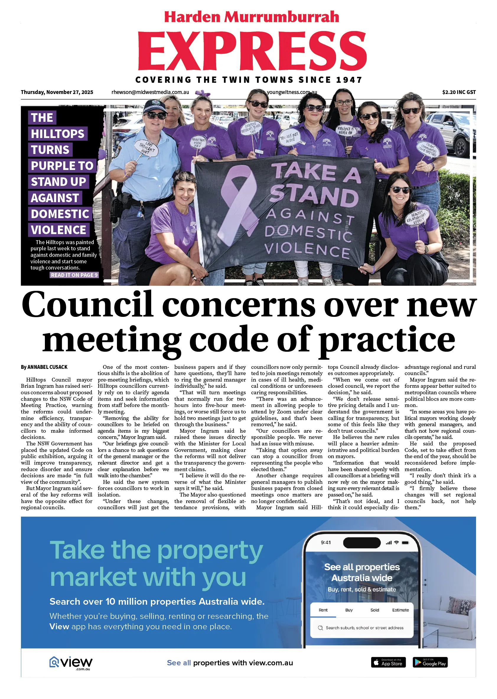 Harden Murrumburrah Express, Thursday, November 27, 2025