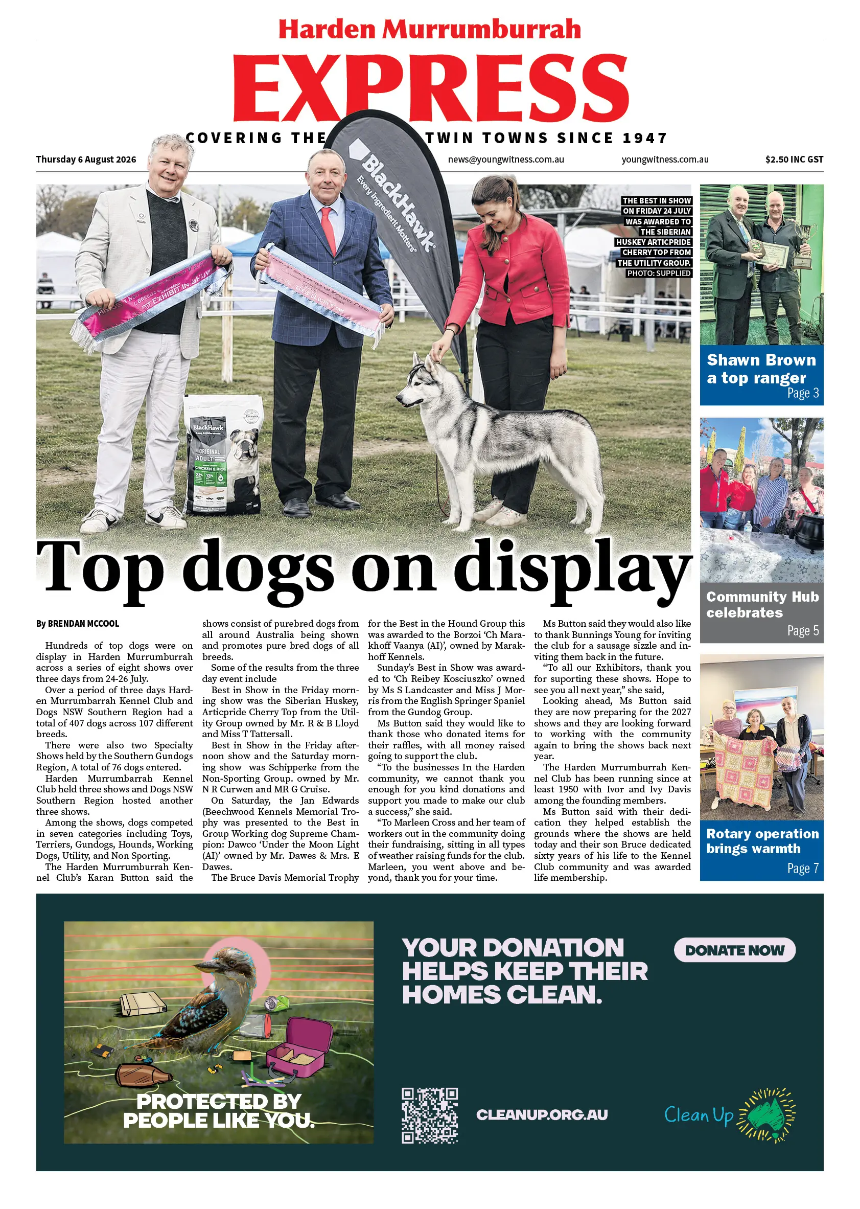 Harden Murrumburrah Express, Thursday 6 August 2026