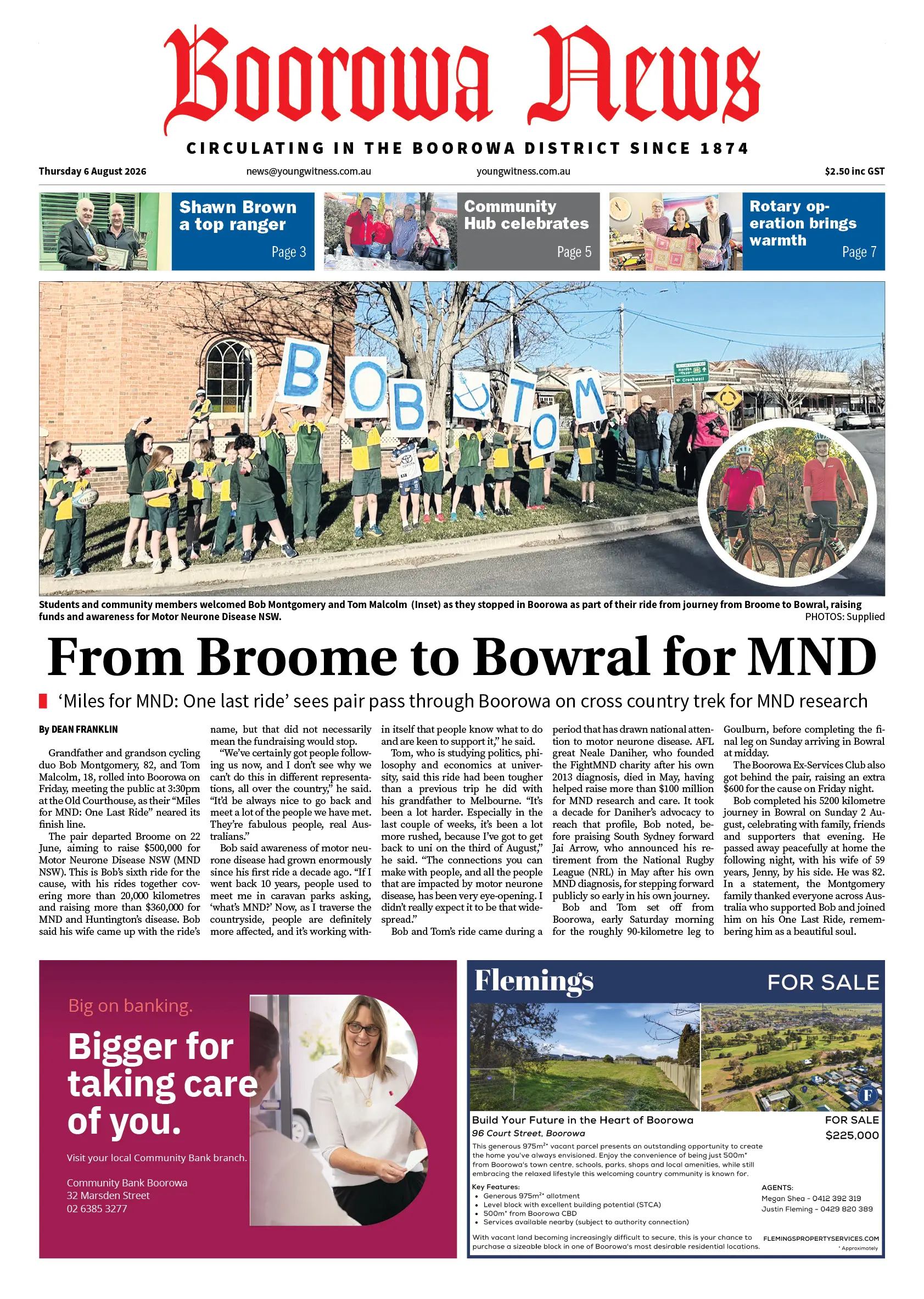 Boorowa News, Thursday 6 August 2026