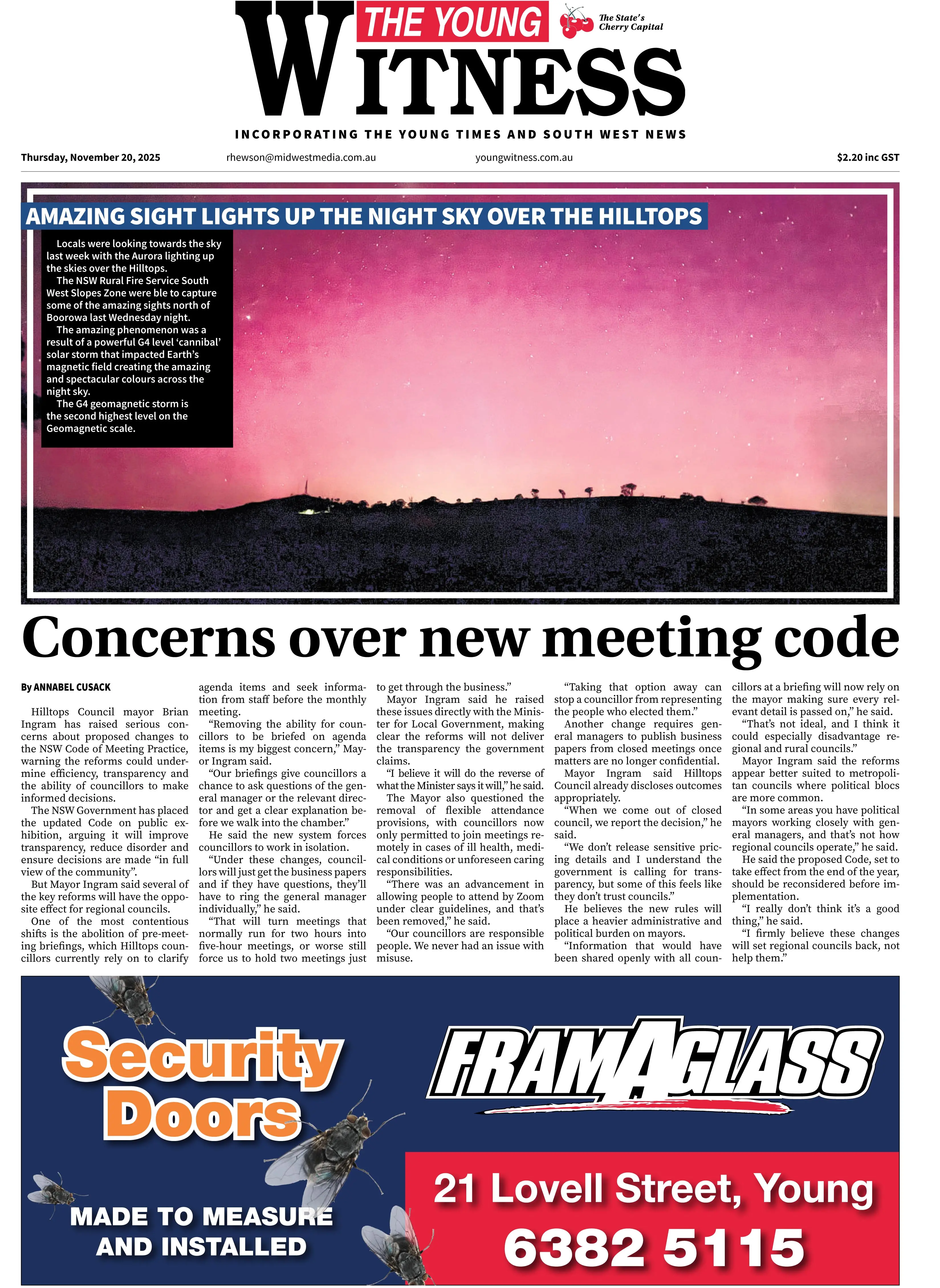 Young Witness, Thursday, November 20, 2025