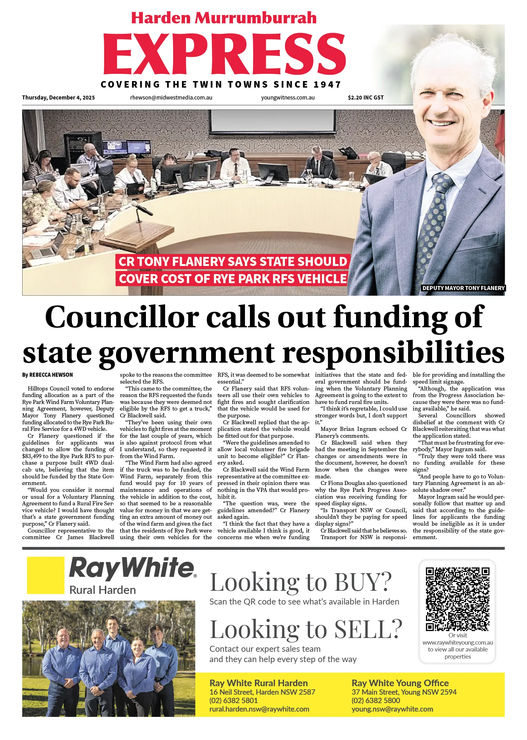 Harden Murrumburrah Express, Thursday, December 4, 2025